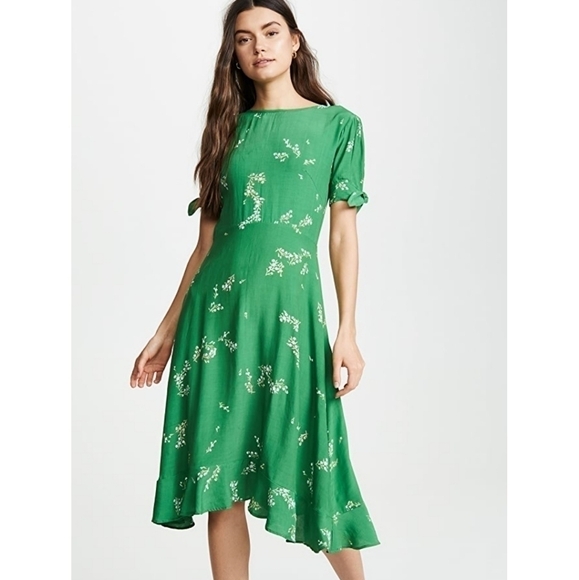 Faithfull the Brand Emilia Botany Floral Print Midi Dress NWT Size 4/Small - Picture 7 of 17